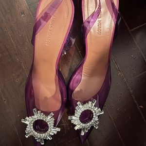 Amina Muaddi Begum Glass Vinyl Pumps